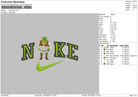 Nike Shrek Embroidery File 6 sizes
