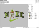 Nike Shrek Embroidery File 6 sizes