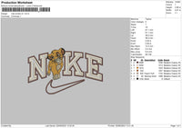 Nike Simba V2 Embroidery File 6 sizes