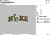 Nike Snoopyxmas Embroidery File 6 sizes