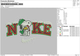 Nike Snoopyxmas Embroidery File 6 sizes