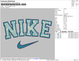 Nike Snowflake Embroidery File 4 size