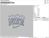 Nike Snowflake Embroidery File 4 Size