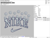 Nike Snowflake Embroidery File 4 Size