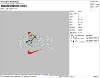 Nike Snowman Embroidery File 4 Size
