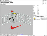 Nike Snowman Embroidery File 4 Size
