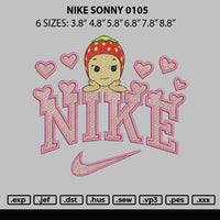 Nike Sonny 0105 Embroidery File 6 sizes