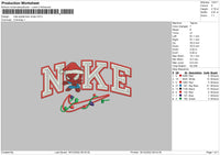 Nike Spider Xmas Embroidery File 6 sizes