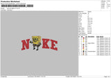 Nike Spongebob V2 Embroidery File 4 size