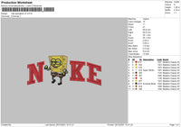 Nike Spongebob V2 Embroidery File 4 size