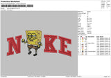 Nike Spongebob V2 Embroidery File 4 size