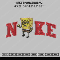 Nike Spongebob V2 Embroidery File 4 size