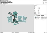 Nike Squid 02 Embroidery File 6 sizes