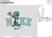 Nike Squid 02 Embroidery File 6 sizes