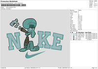 Nike Squid 02 Embroidery File 6 sizes