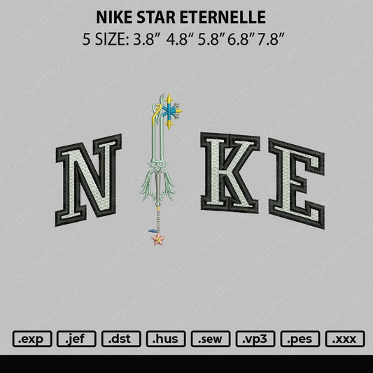 Nike Star Eternelle Embroidery File 5 sizes