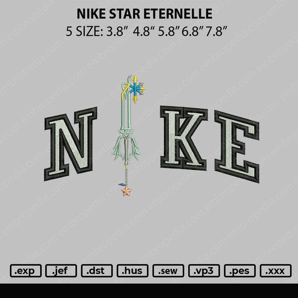 Nike Star Eternelle Embroidery File 5 sizes