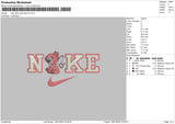 Nike Stitch Pink Filled V2 Embroidery File 6 sizes