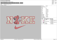 Nike Stitch Pink Filled V2 Embroidery File 6 sizes