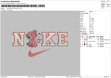 Nike Stitch Pink Filled V2 Embroidery File 6 sizes