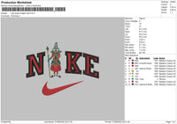 Nike Super Dragonball Embroidery File 5 sizes