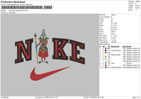 Nike Super Dragonball Embroidery File 5 sizes