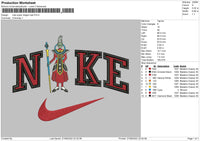 Nike Super Dragonball Embroidery File 5 sizes