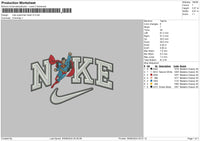 Nike Superman V2 Embroidery File 6 sizes