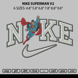 Nike Superman V2 Embroidery File 6 sizes