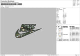 Nike Swoosh AOT Embroidery File 6 size