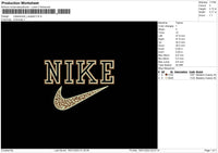 Nike Swoosh Leopard Embroidery File 6 sizes