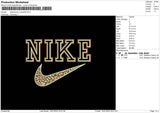 Nike Swoosh Leopard Embroidery File 6 sizes