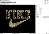 Nike Swoosh Leopard Embroidery File 6 sizes