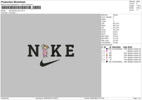 Nike Swoosh Boo Embroidery File 5 sizes