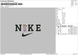 Nike Swoosh Boo Embroidery File 5 sizes