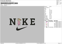 Nike Swoosh Boo Embroidery File 5 sizes