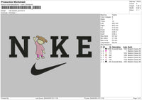 Nike Swoosh Boo Embroidery File 5 sizes