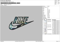 Nike Swoosh Jujutsu Embroidery File 4 size