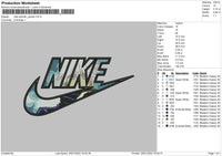 Nike Swoosh Jujutsu Embroidery File 4 size