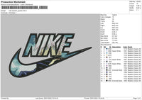 Nike Swoosh Jujutsu Embroidery File 4 size