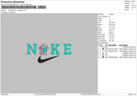 Nike Swoosh Monster Ebroidery File 5 sizes