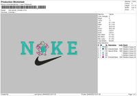 Nike Swoosh Monster Ebroidery File 5 sizes