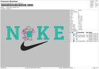 Nike Swoosh Monster Ebroidery File 5 sizes