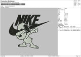 Nike Swoosh Snoopy Embroidery File 6 sizes