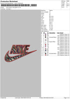 Nike Swoosh Code Geass Embroidery File 4 size
