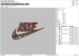 Nike Swoosh Code Geass Embroidery File 4 size