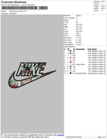 Nike Swoosh Jiraya Embroidery File 5 size