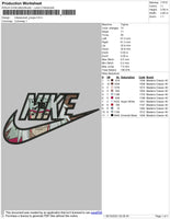 Nike Swoosh Jiraya Embroidery File 5 size