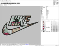 Nike Swoosh Jiraya Embroidery File 5 size