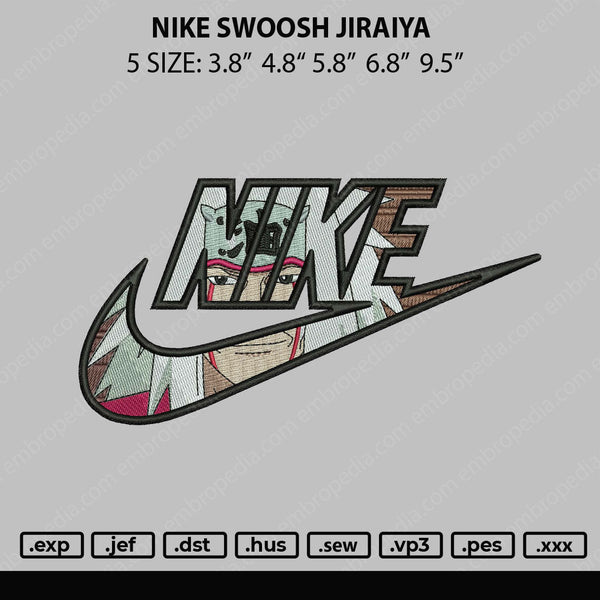 Nike Swoosh Jiraya Embroidery File 5 size